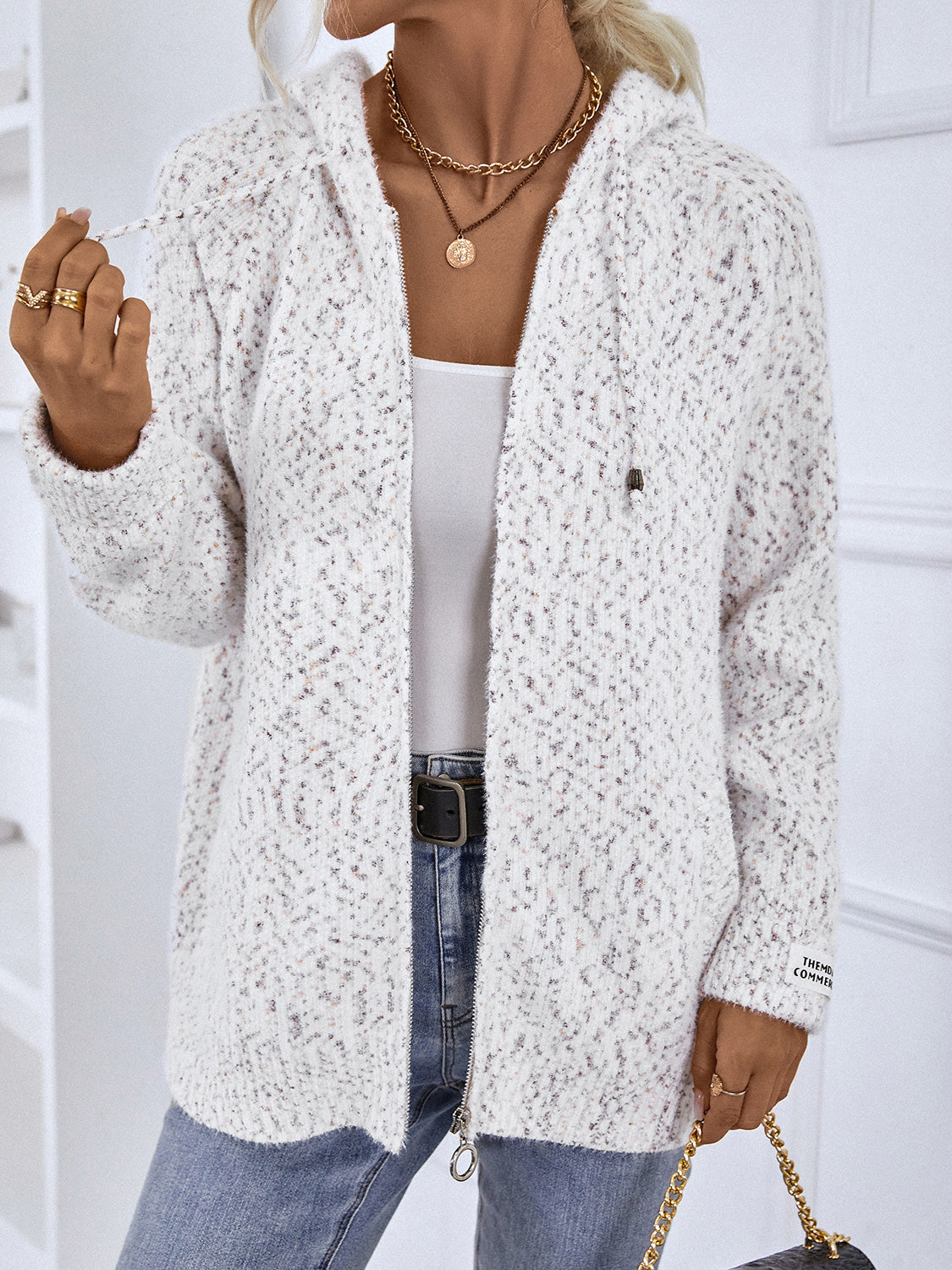 Zip-Up Hooded Sweater-Angel Casuals