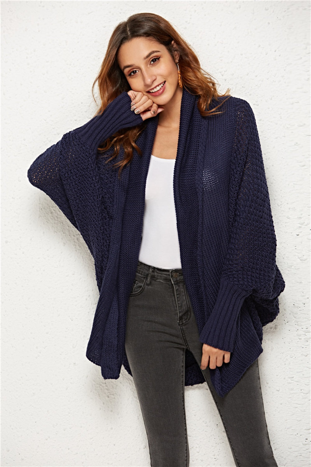 Angel Wings Open Front Batwing Sleeve Cardigan-Angel Casuals