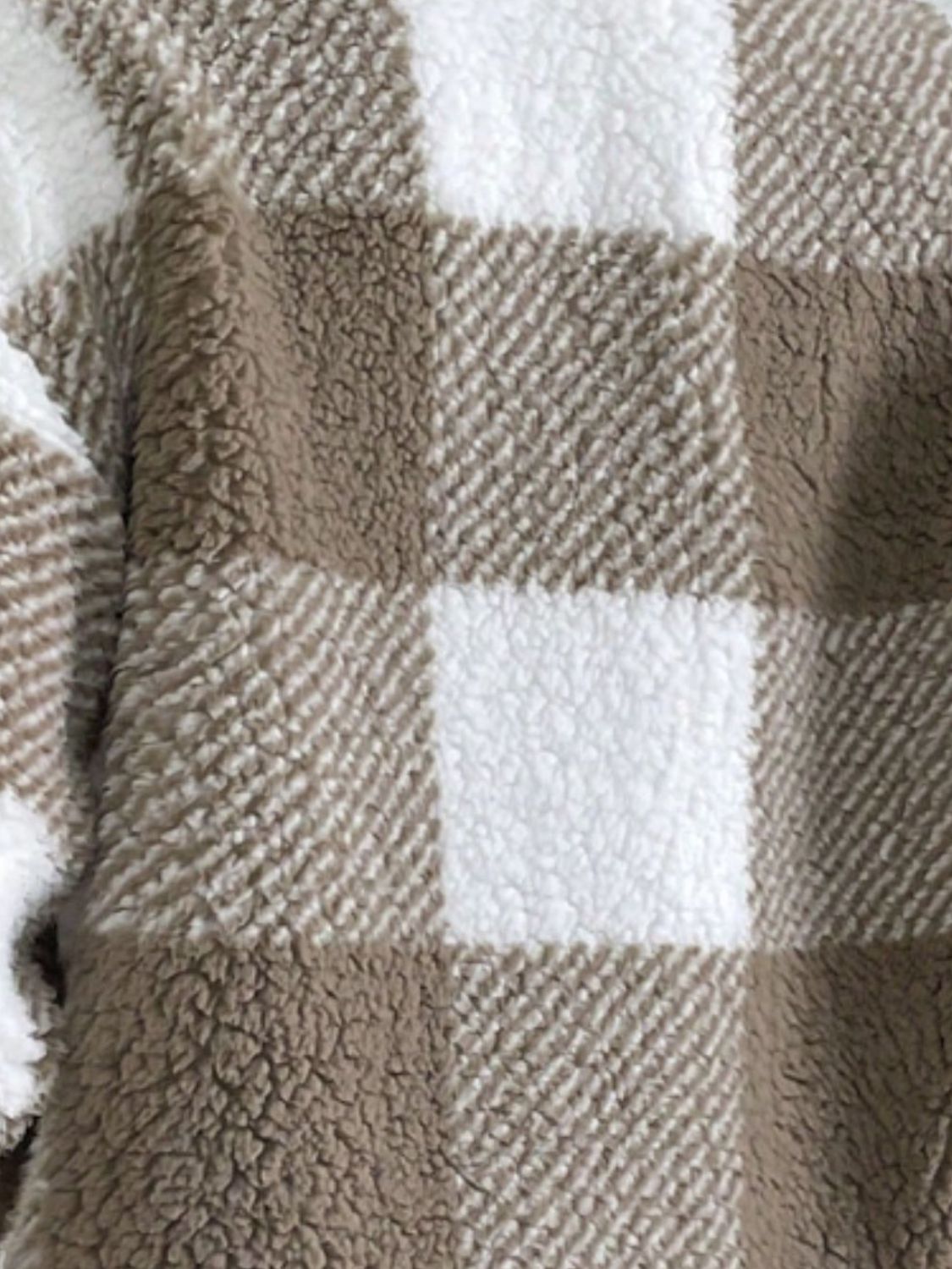 Decorative Pocket Flap Plaid Long Sleeve Jacket-Angel Casuals