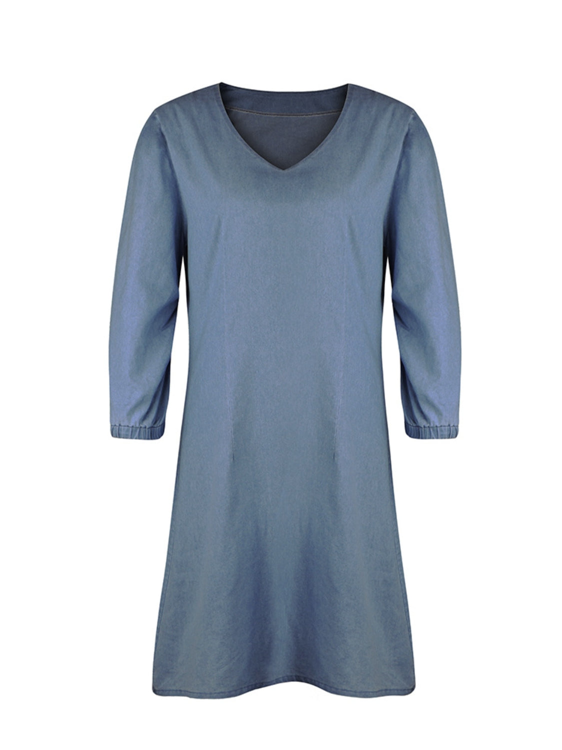 Full Size V-Neck Half Sleeve Dress-Angel Casuals