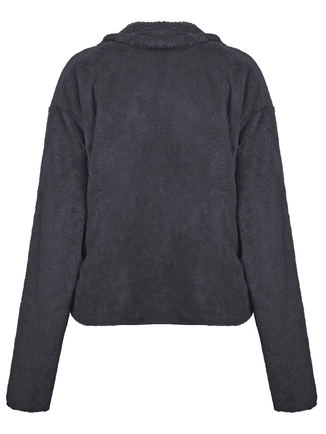 Ivy Lane Plush Open Front Dropped Shoulder Jacket-Angel Casuals