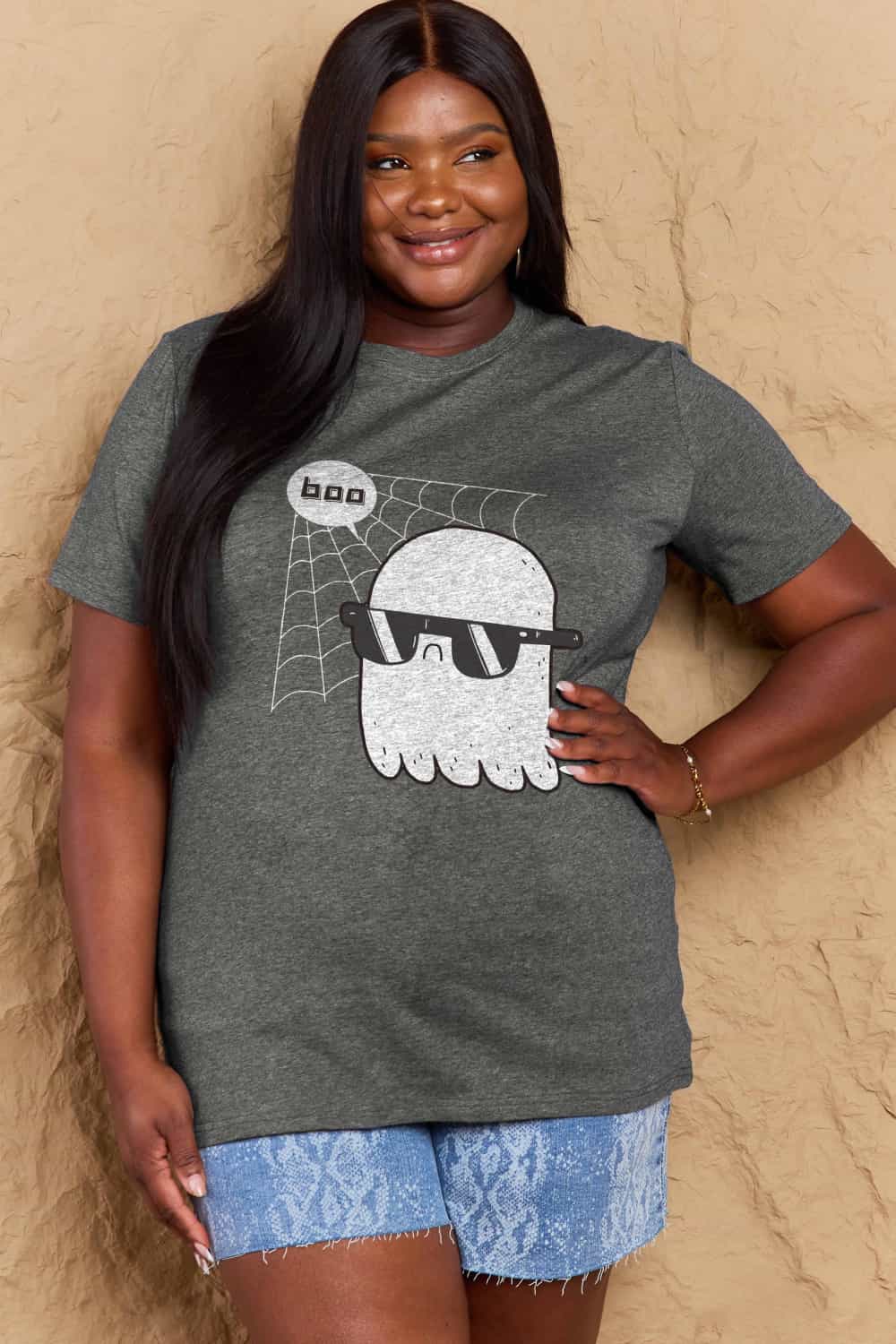 Simply Love Full Size BOO Graphic Cotton T-Shirt-Angel Casuals