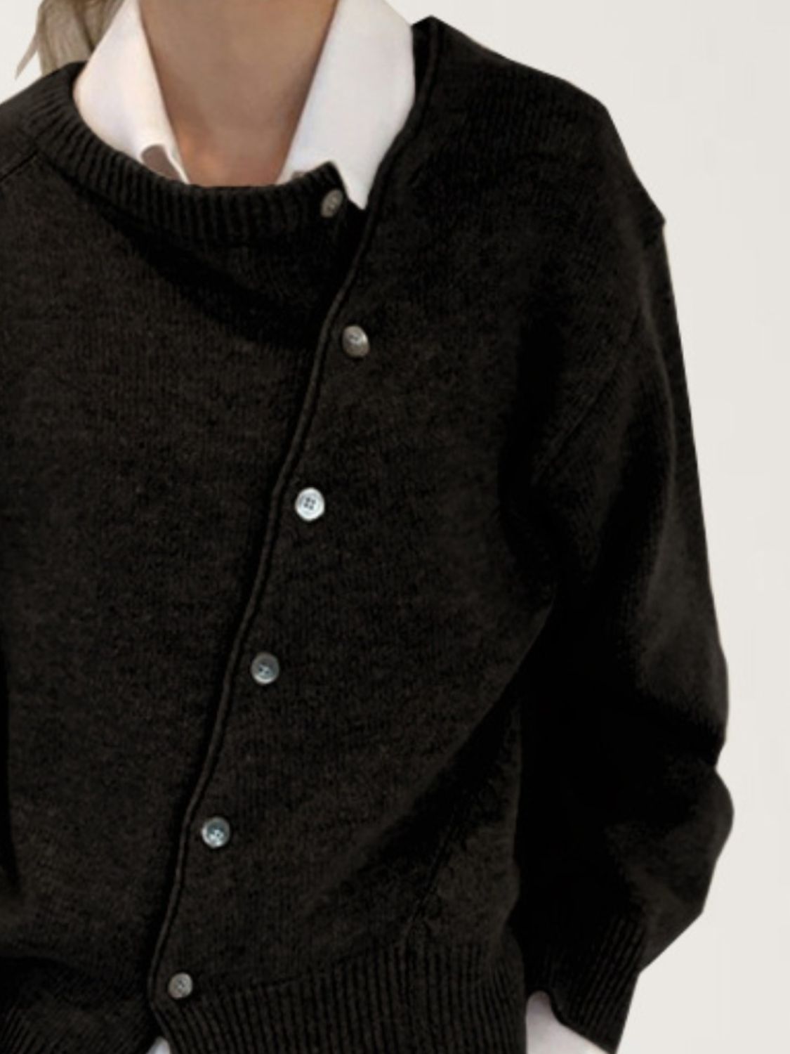 Dropped Shoulder Buttoned Cardigan-Angel Casuals