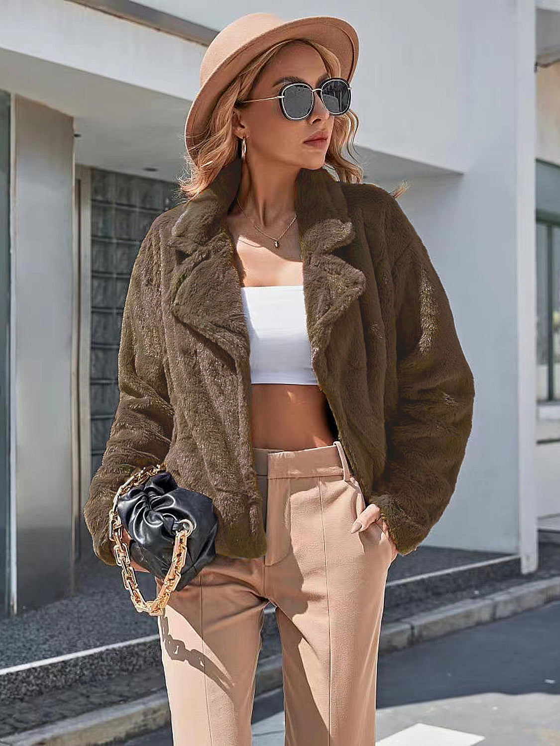 Ivy Lane Plush Open Front Dropped Shoulder Jacket-Angel Casuals