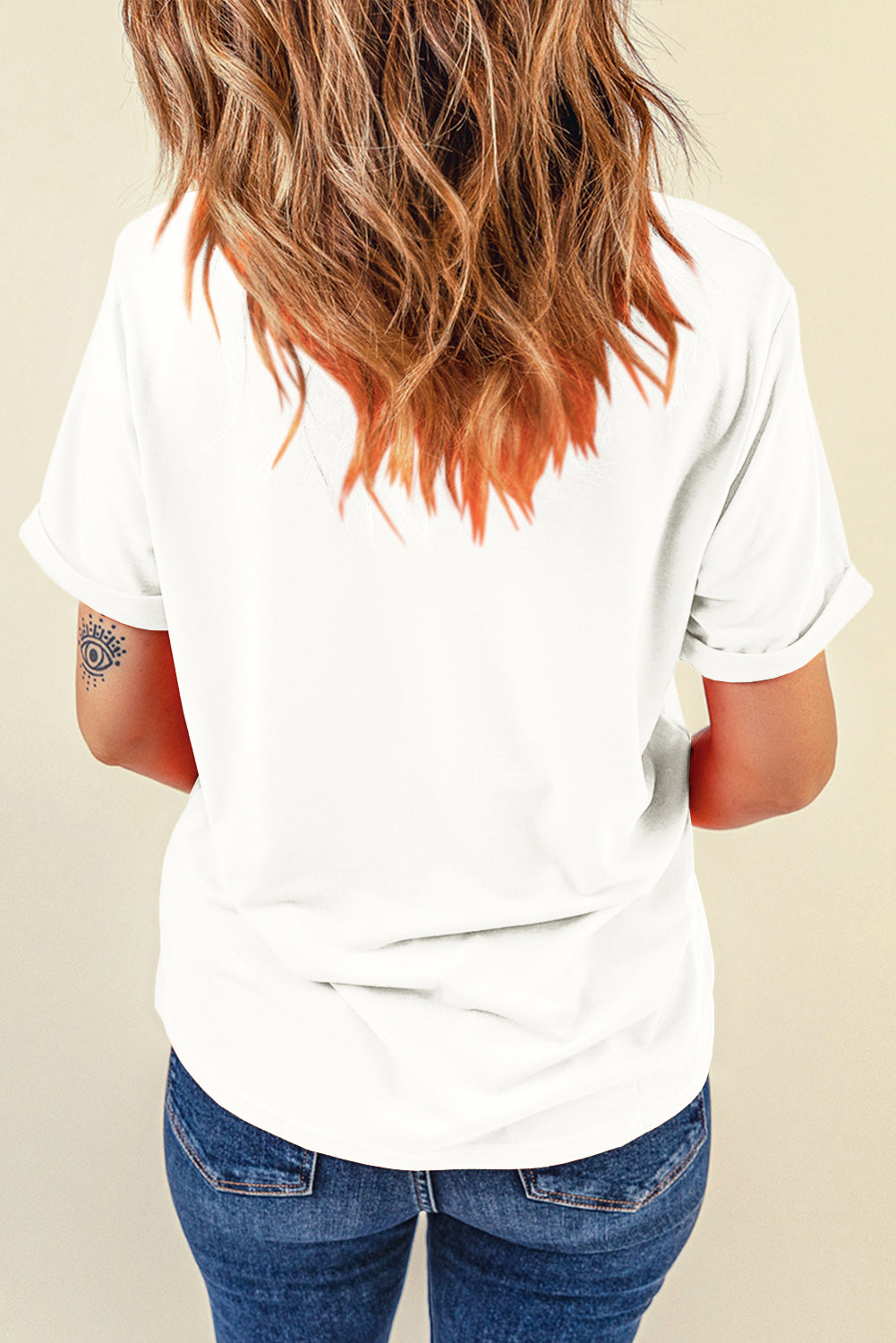 Round Neck Short Sleeve T-Shirt-Angel Casuals