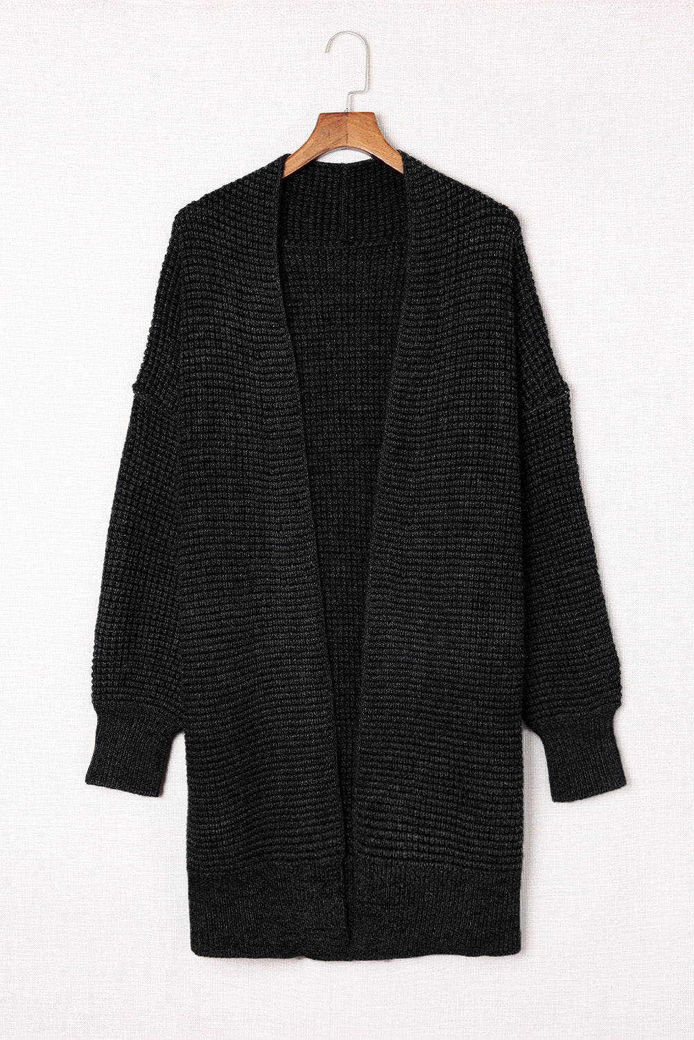 Woven Right Heathered Open Front Longline Cardigan-Angel Casuals