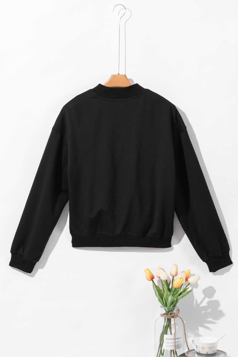Pocketed Snap Down Long Sleeve Jacket-Angel Casuals