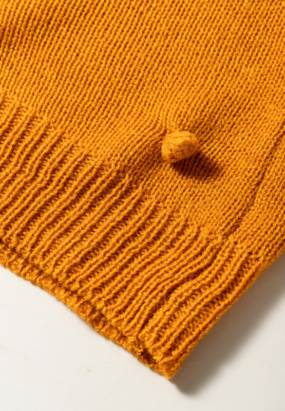 Pompom Color Block Open Front Cardigan-Angel Casuals