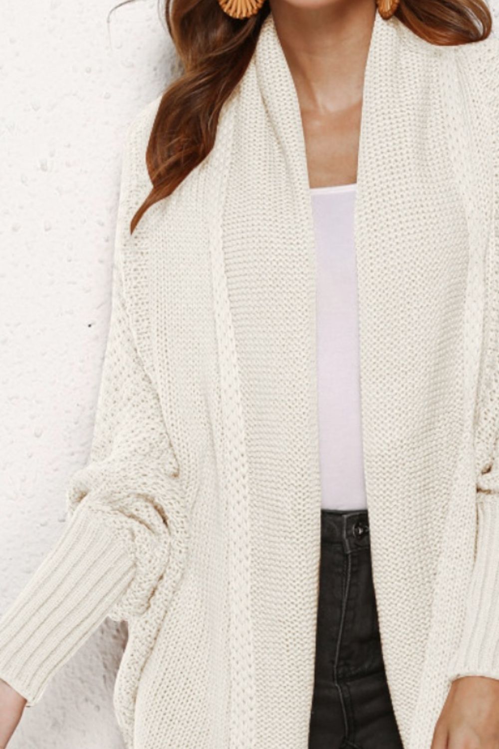 Angel Wings Open Front Batwing Sleeve Cardigan-Angel Casuals