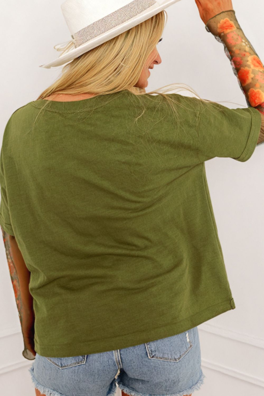 Faux Two Piece Floral Long Sleeve Patchwork Top-Angel Casuals
