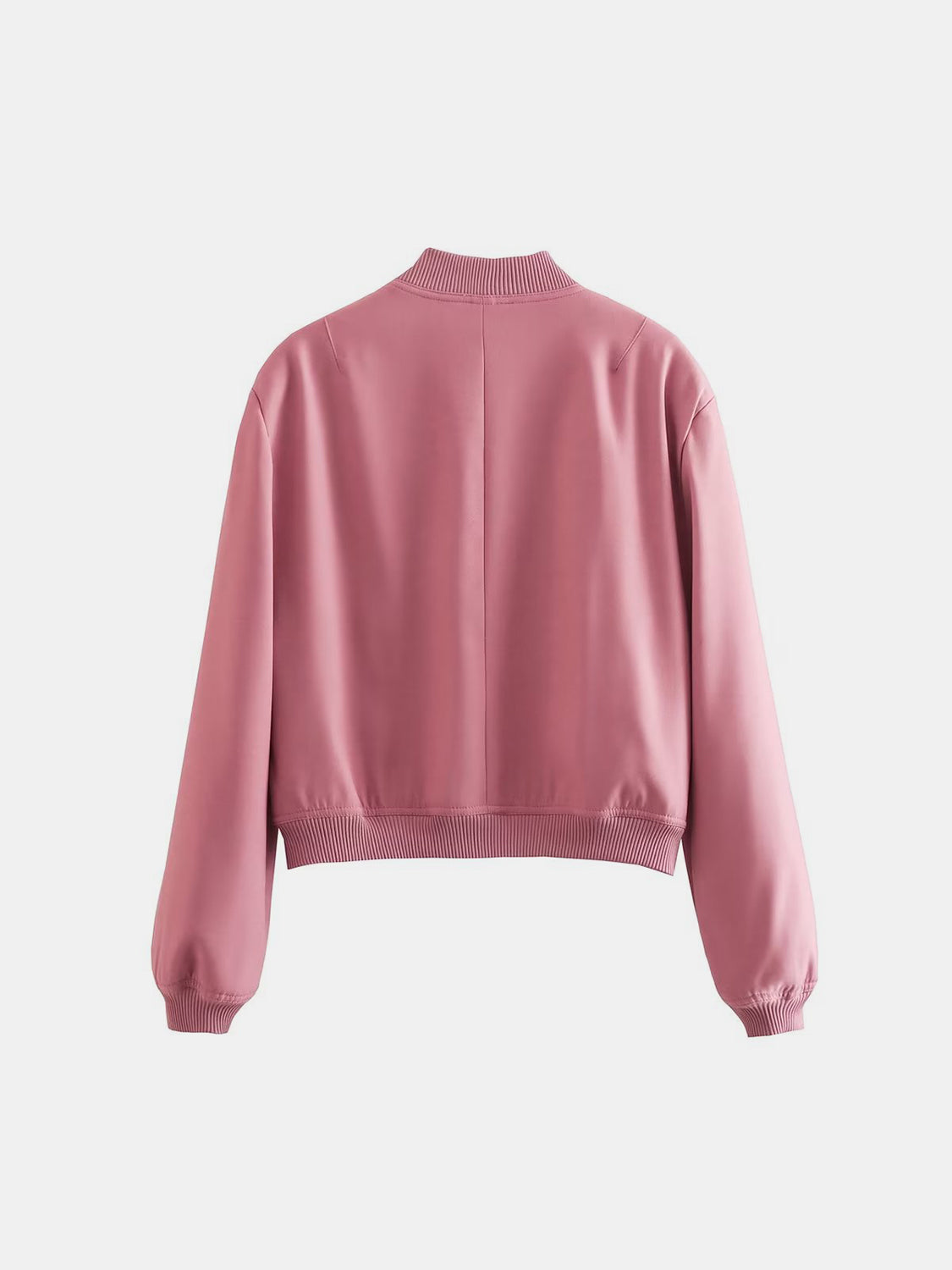 Pocketed Snap Down Baseball Collar Jacket-Angel Casuals