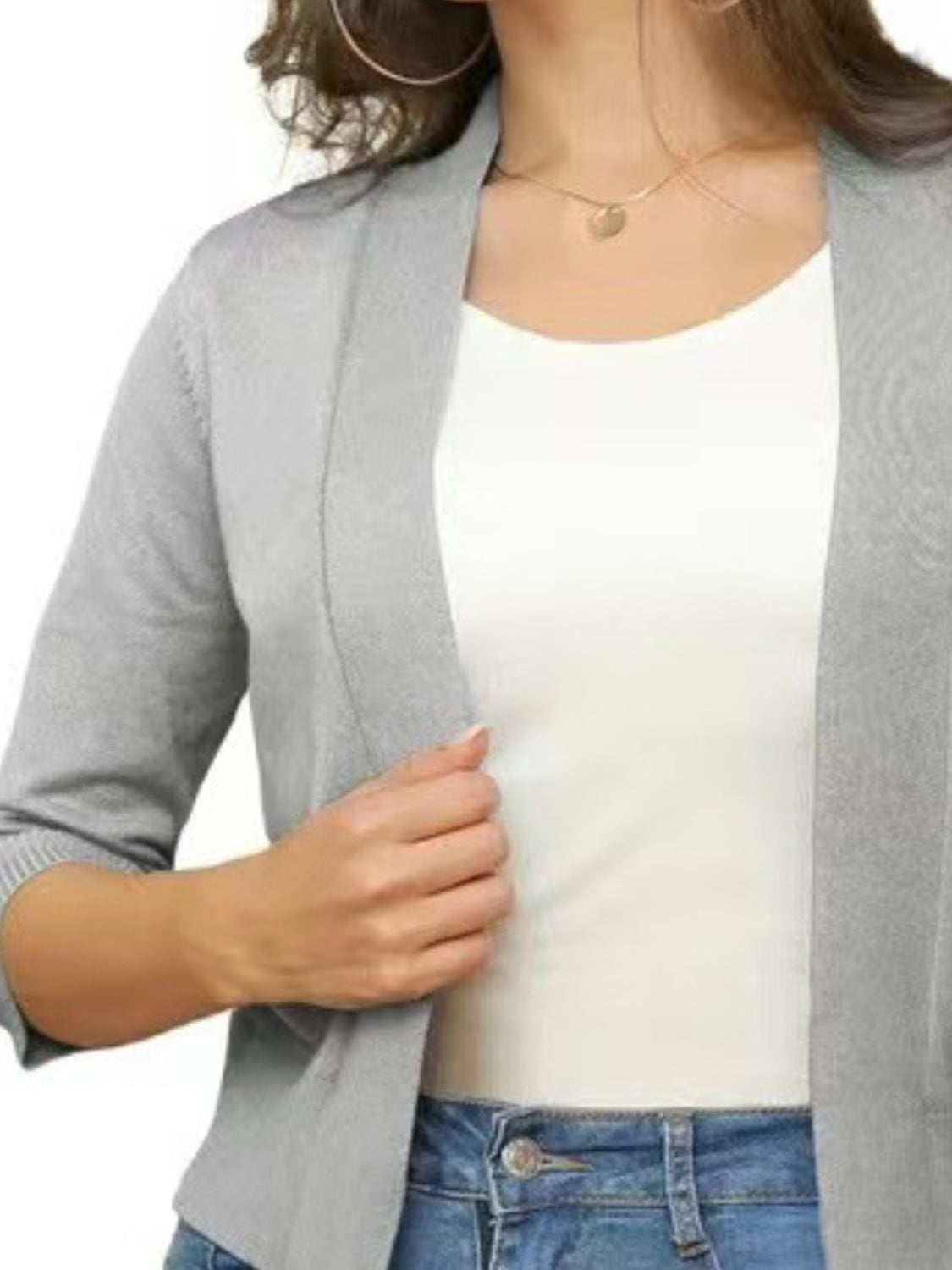 Open Front Cardigan-Angel Casuals