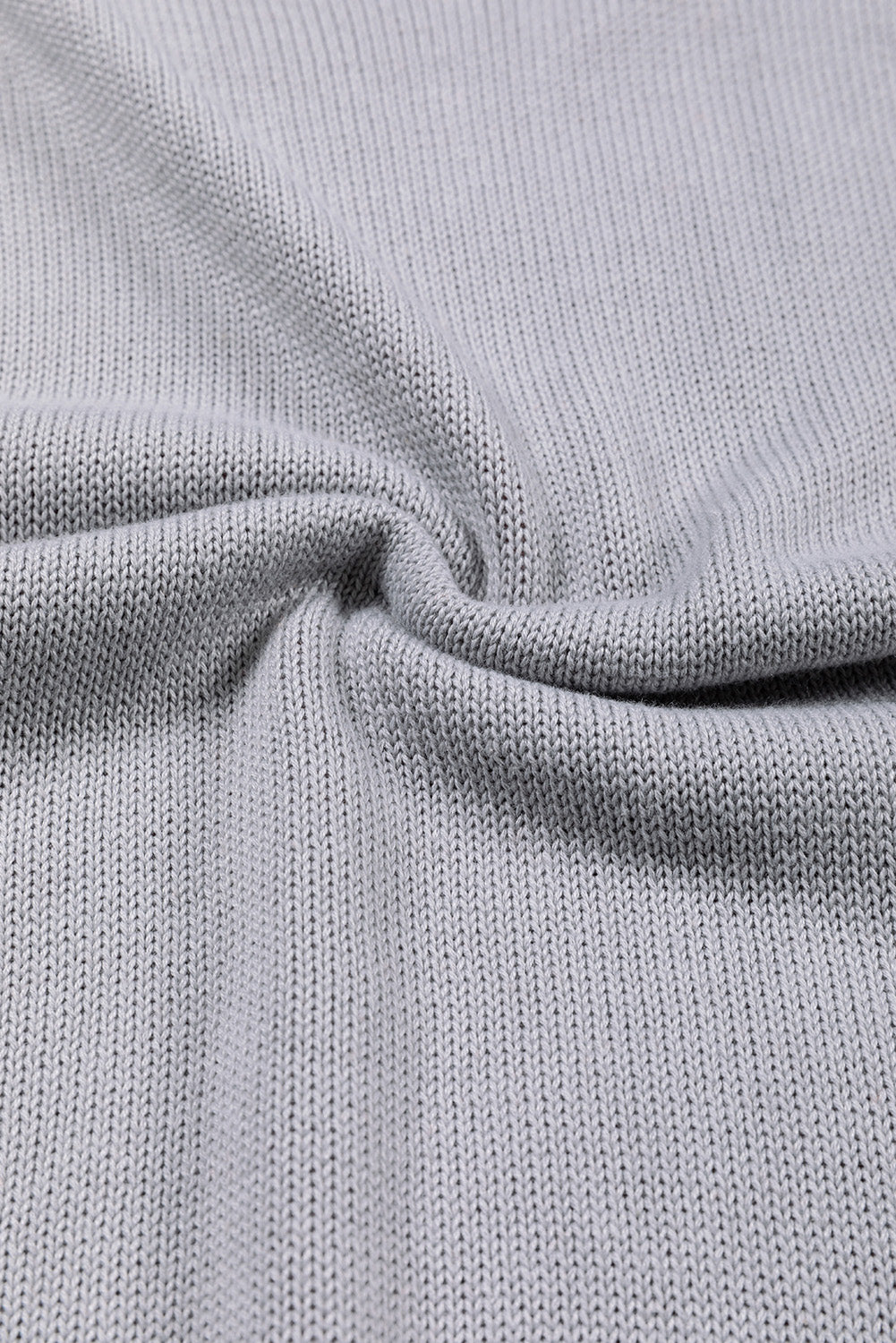 Contrast Round Neck Dropped Shoulder Sweater-Angel Casuals