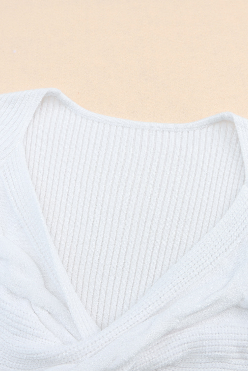 Crisscross V Neck Long Sleeve Knit Top-Angel Casuals
