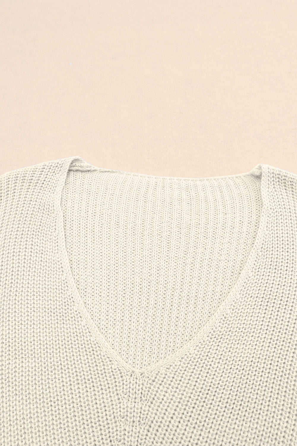 V-Neck Drop Shoulder Sweater-Angel Casuals