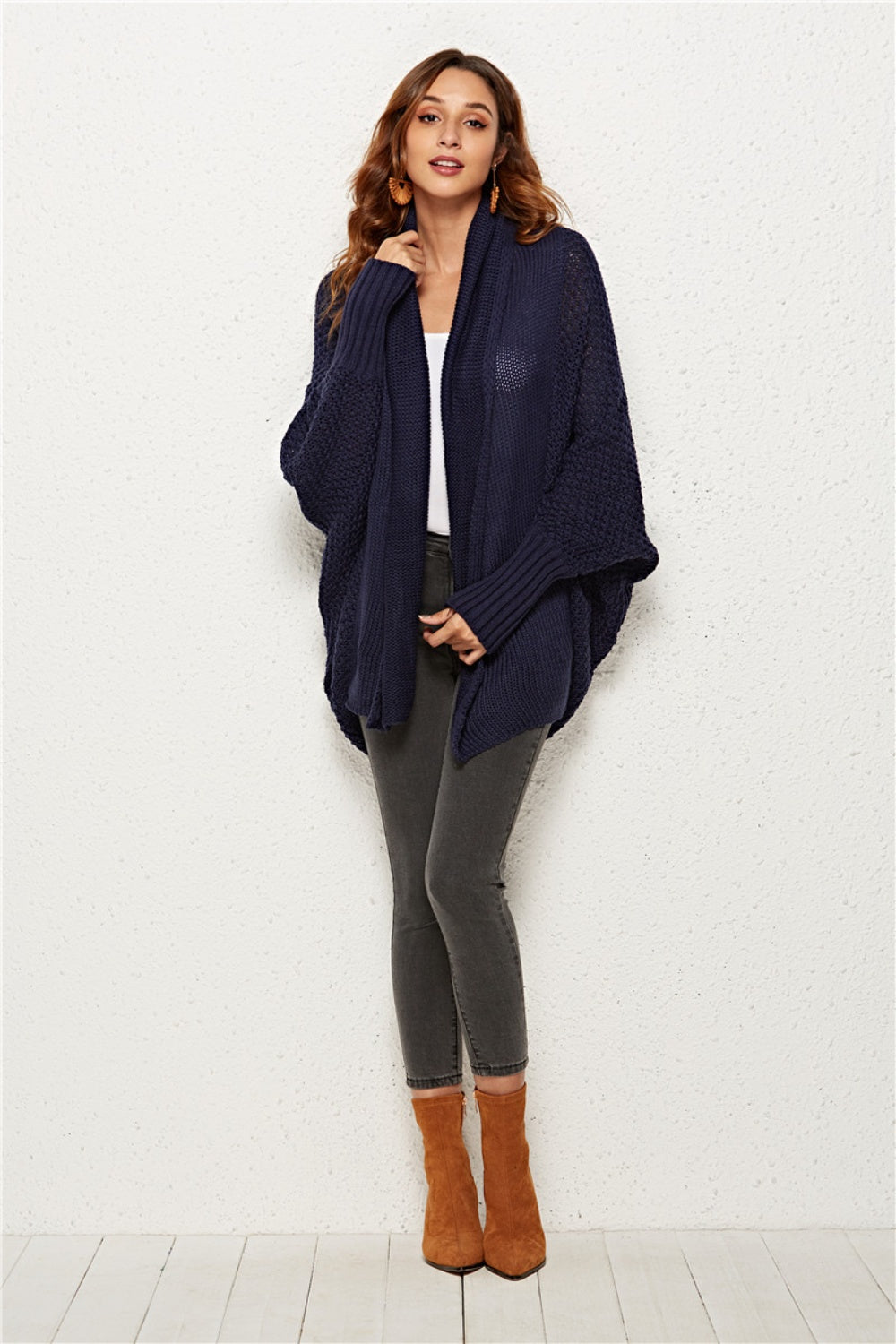 Angel Wings Open Front Batwing Sleeve Cardigan-Angel Casuals