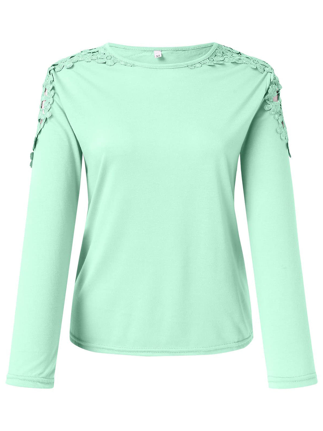 Full Size Cutout Round Neck Long Sleeve T-Shirt-Angel Casuals