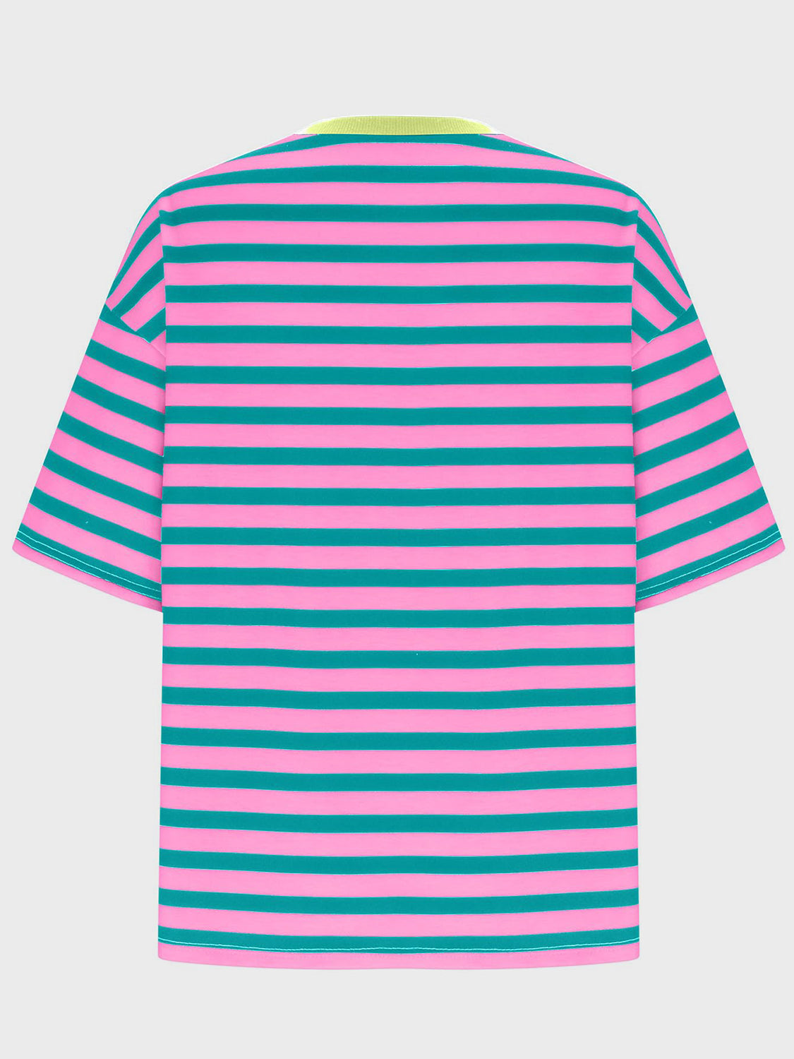 Striped Round Neck Half Sleeve T-Shirt-Angel Casuals
