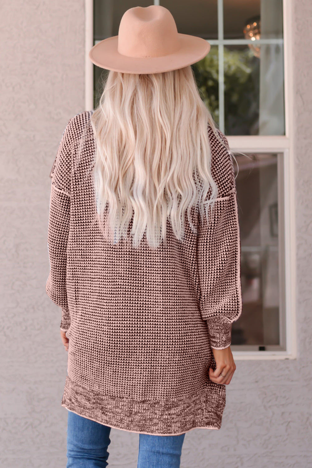 Woven Right Heathered Open Front Longline Cardigan-Angel Casuals