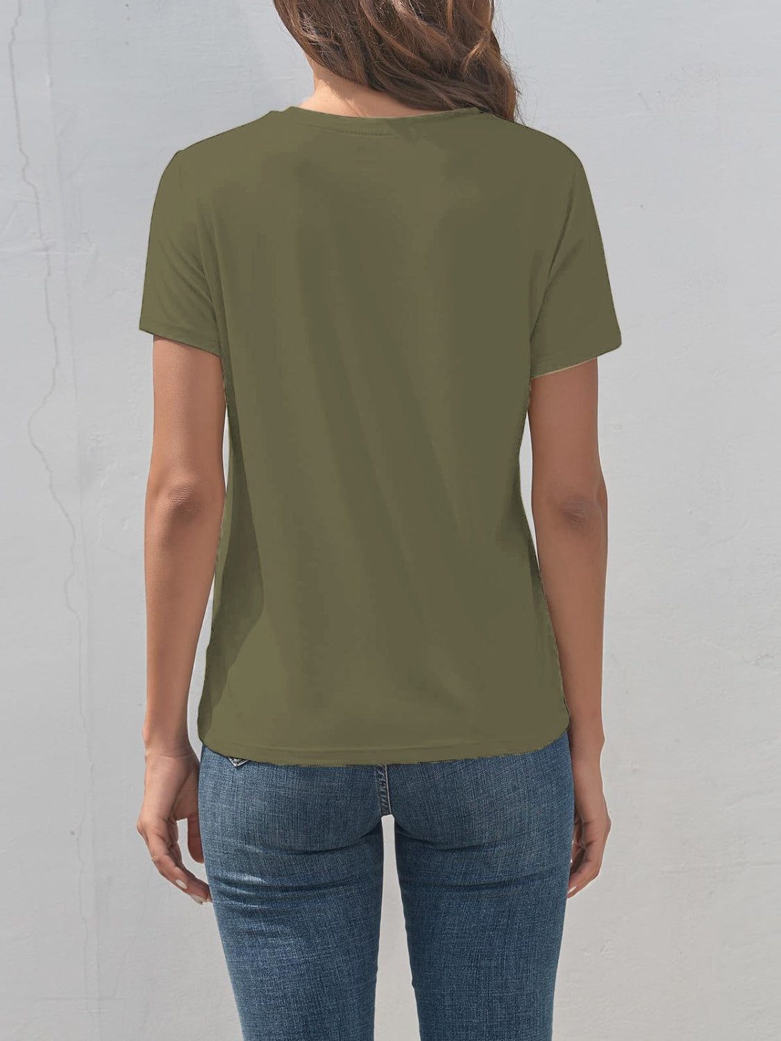 Heart Round Neck Short Sleeve T-Shirt-Angel Casuals