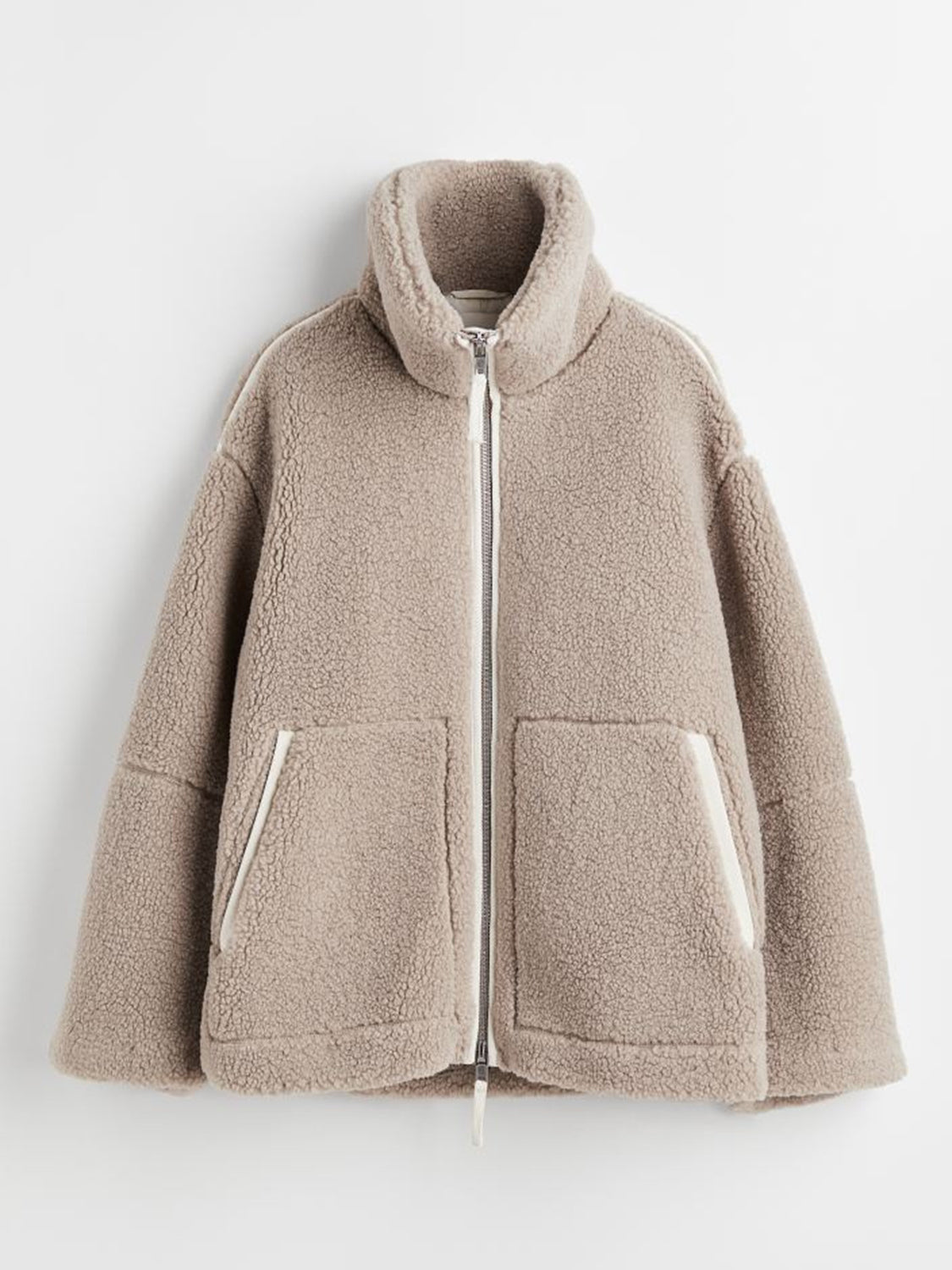 Zip Up Turtleneck Long Sleeve Plush Jacket-Angel Casuals
