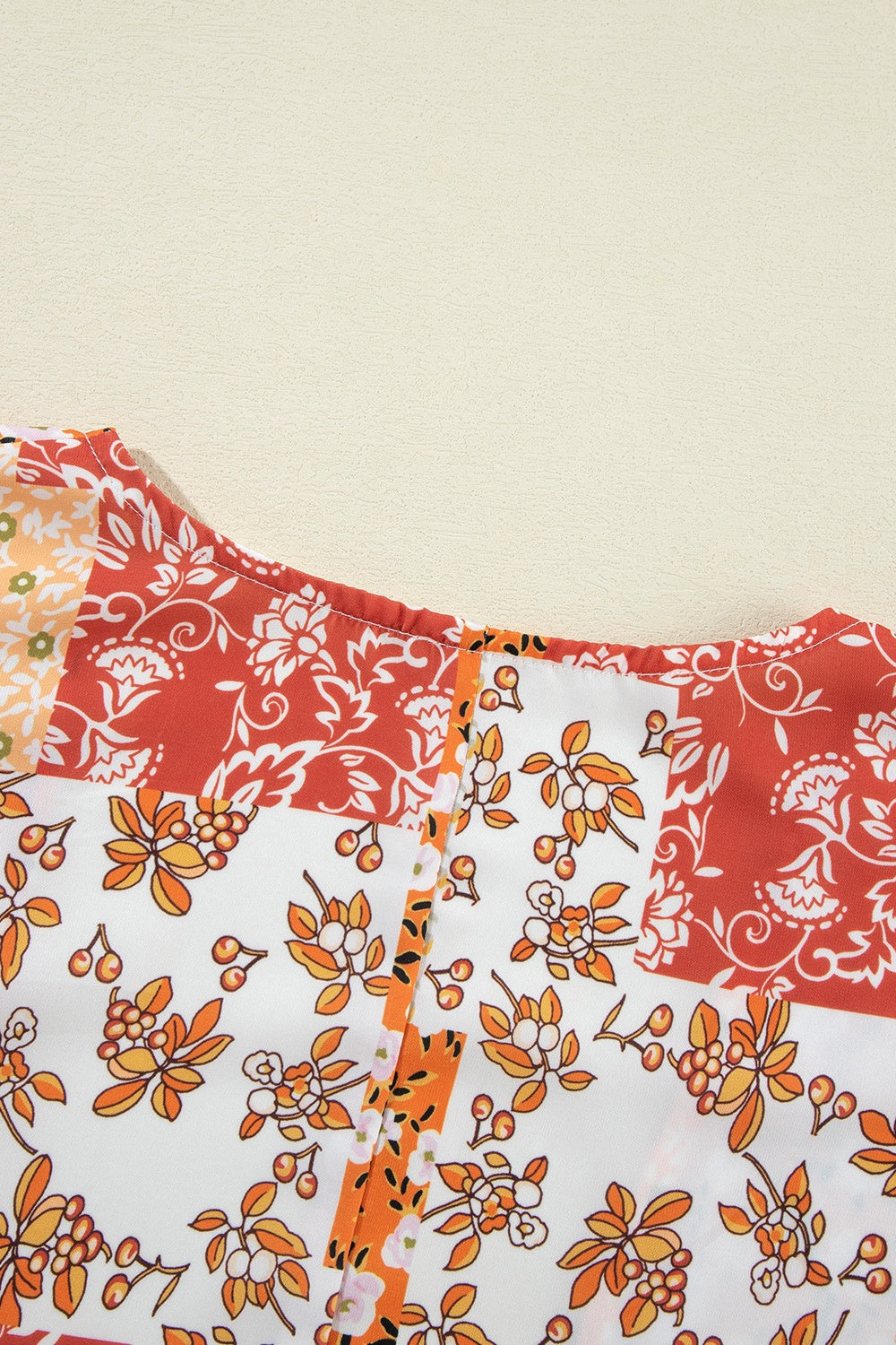 Printed Open Front Long Sleeve Cover-Up-Angel Casuals