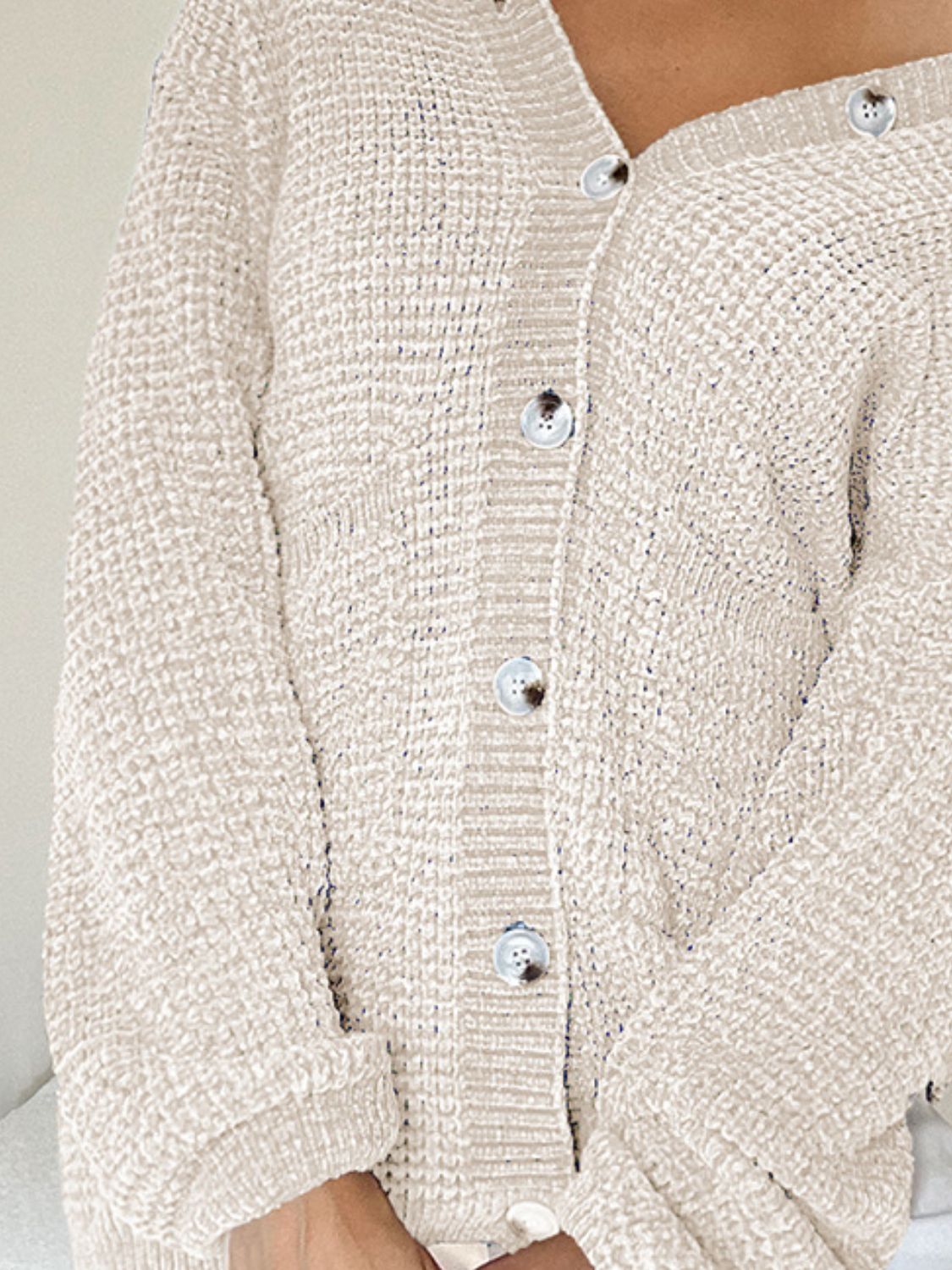 Pocketed V-Neck Button Up Cardigan-Angel Casuals