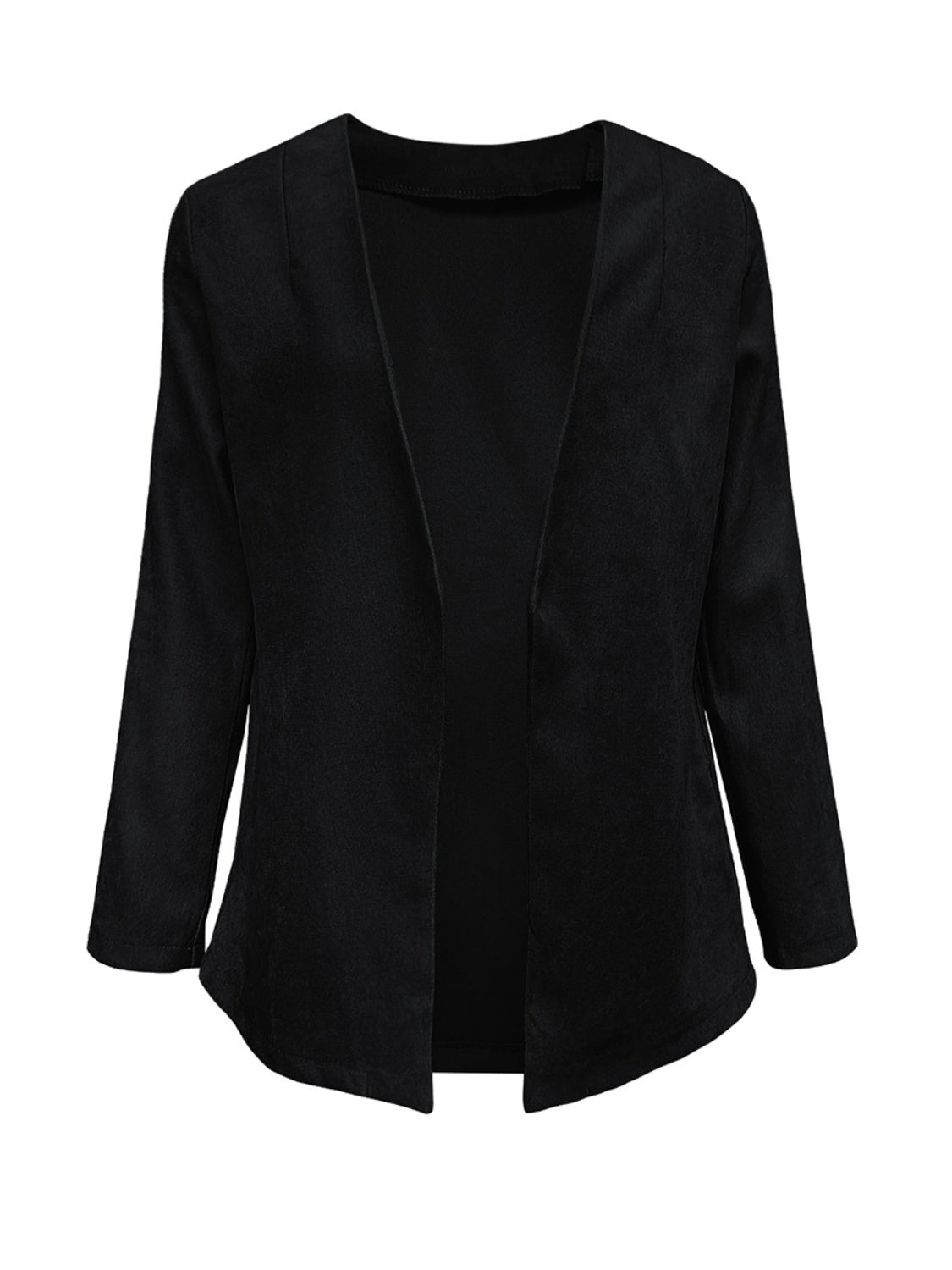 Open Front Long Sleeve Cardigan-Angel Casuals