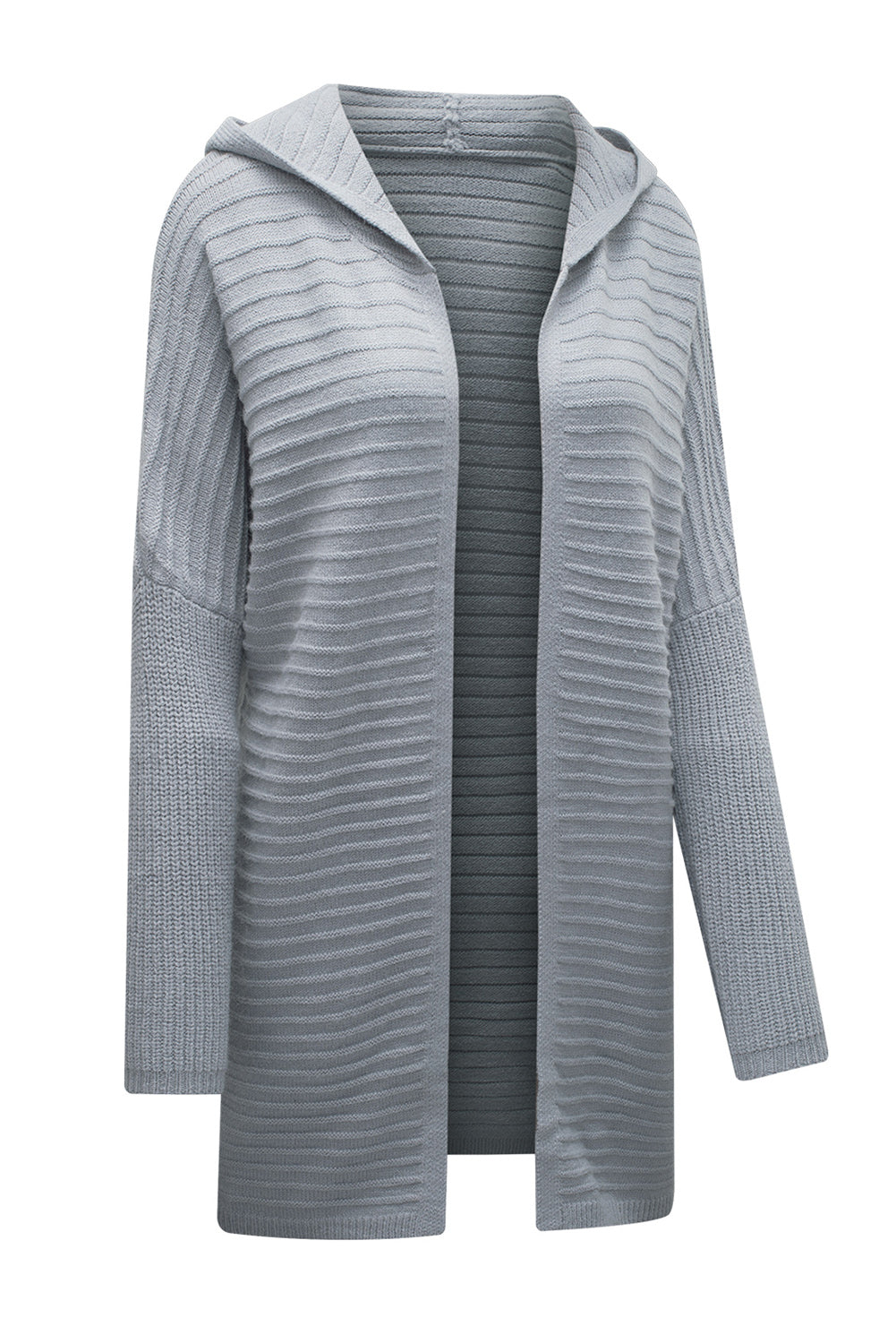 Open Front Longline Hooded Cardigan-Angel Casuals