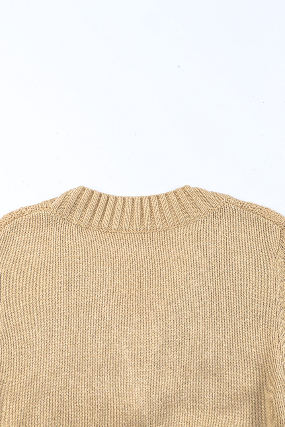 Cable-Knit Button Down V-Neck Cardigan-Angel Casuals