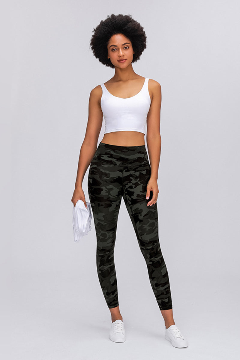 Wide Seamless Band Waist Sports Leggings-Angel Casuals