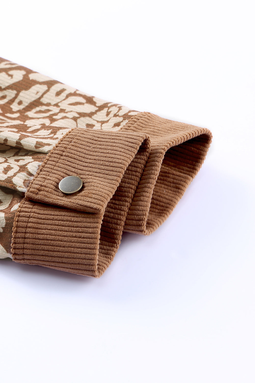 Leopard Button Up Drop Shoulder Jacket-Angel Casuals