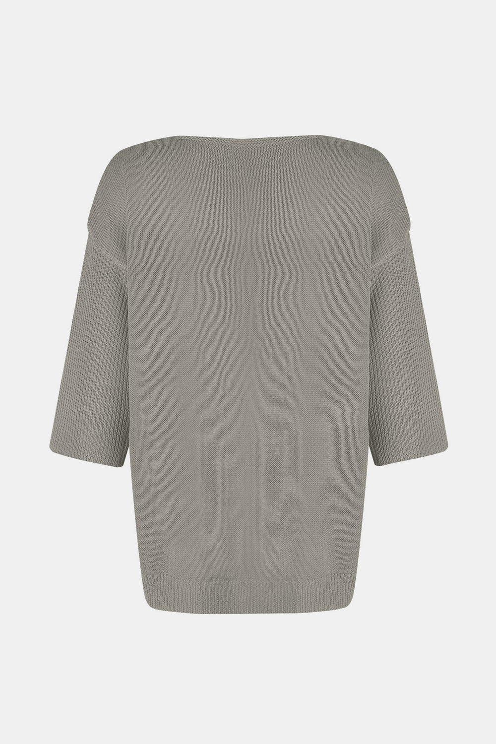 V-Neck Three-Quarter Sleeve Knit Top-Angel Casuals