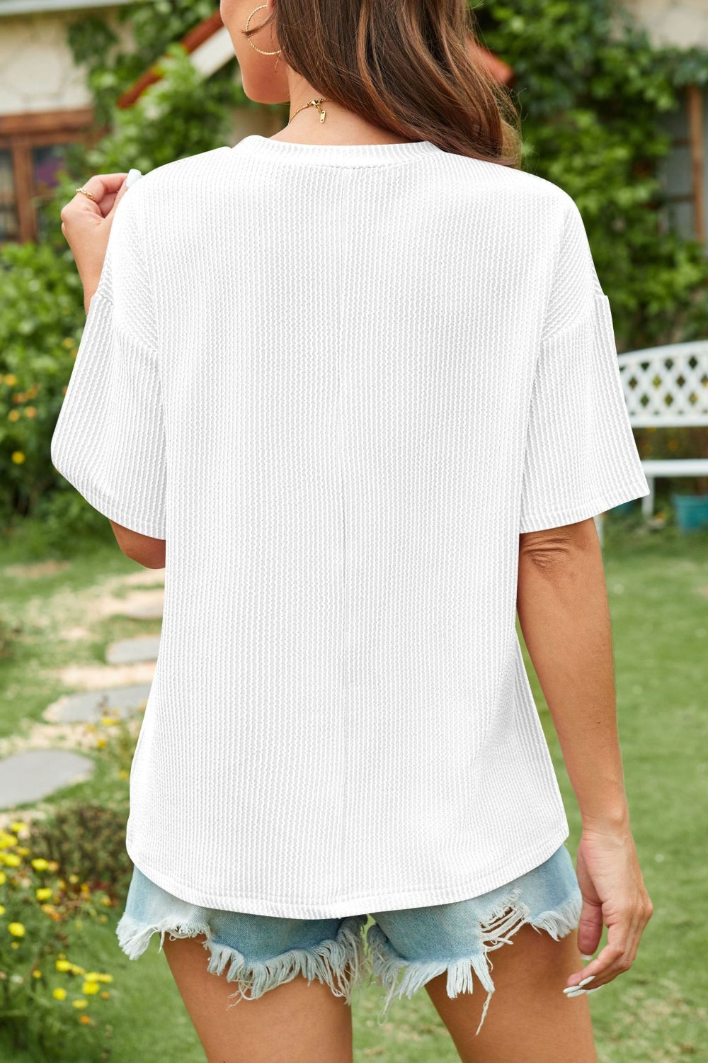 Round Neck Half Sleeve T-Shirt-Angel Casuals