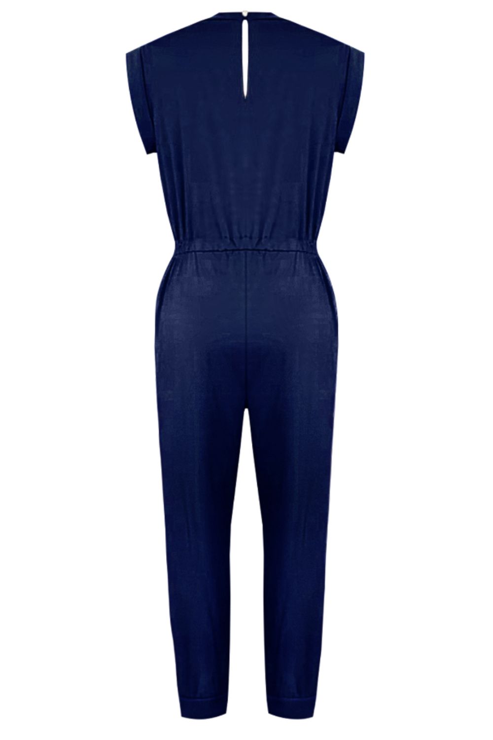 Drawstring Round Neck Sleeveless Jumpsuit-Angel Casuals