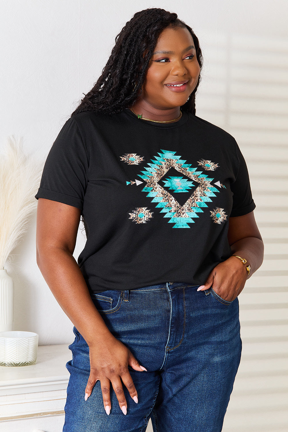 Simply Love Graphic Short Sleeve T-Shirt-Angel Casuals