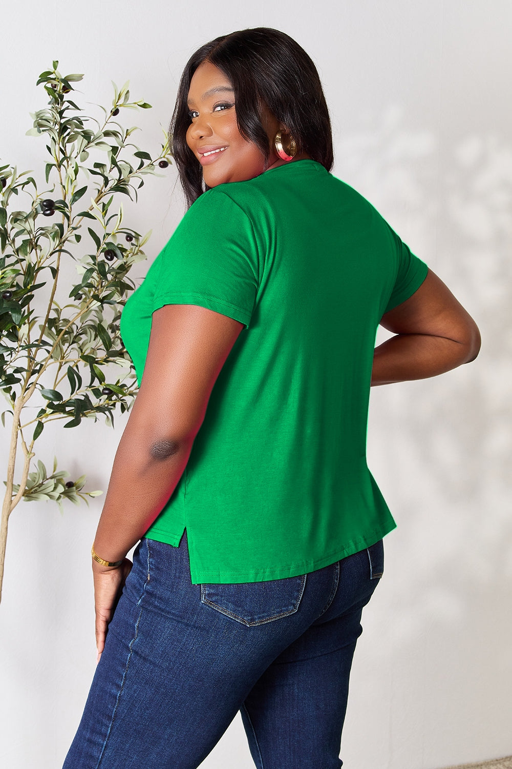 Basic Bae Full Size Round Neck Short Sleeve T-Shirt-Angel Casuals