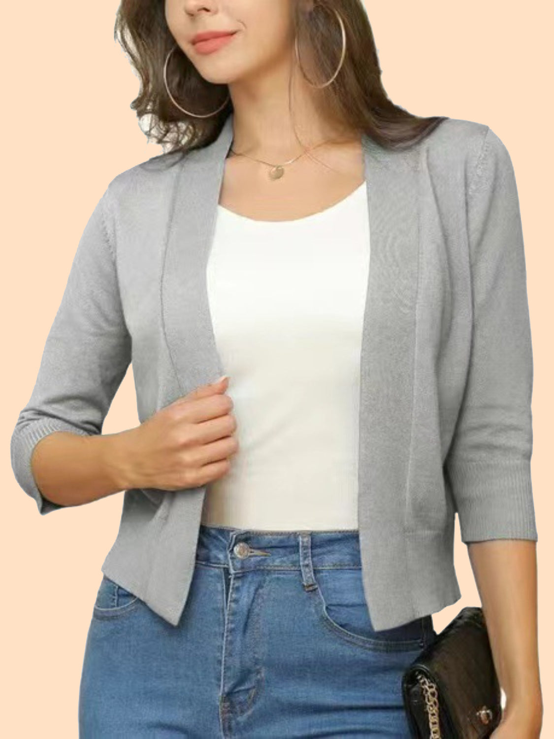 Open Front Cardigan-Angel Casuals
