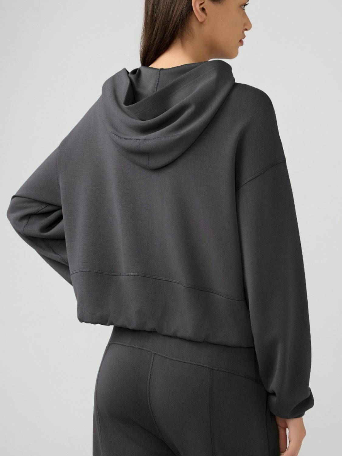 Millennia Zip Up Dropped Shouder Active Hooded-Angel Casuals