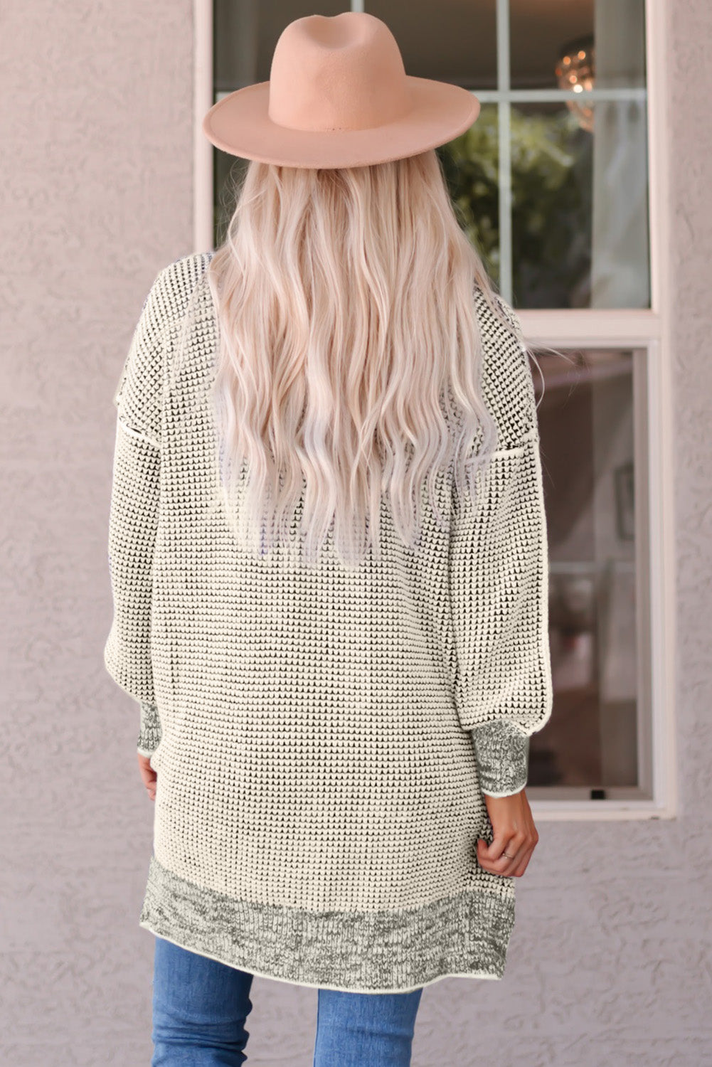Woven Right Heathered Open Front Longline Cardigan-Angel Casuals