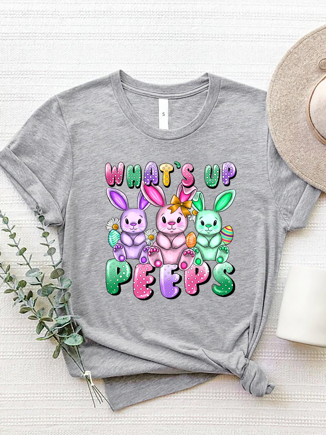 Graphic Round Neck Short Sleeve T-Shirt-Angel Casuals
