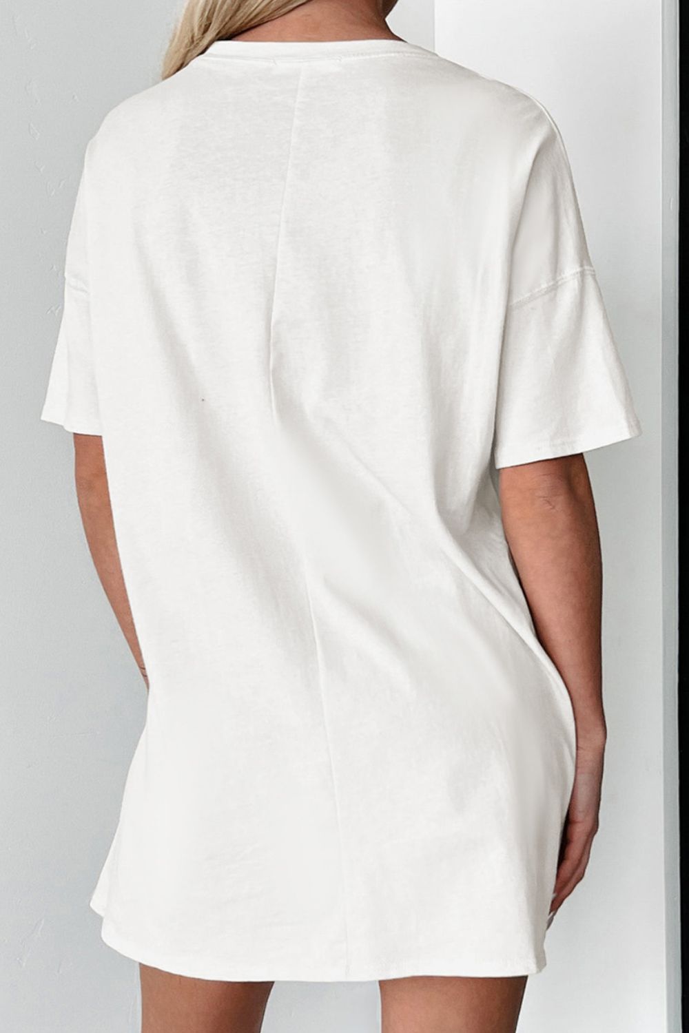 Boots Round Neck Half Sleeve Oversize T-Shirt-Angel Casuals