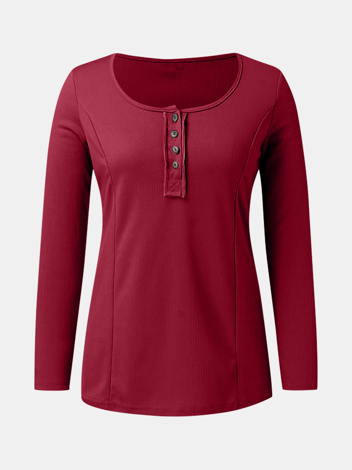 Full Size Scoop Neck Long Sleeve T-Shirt-Angel Casuals