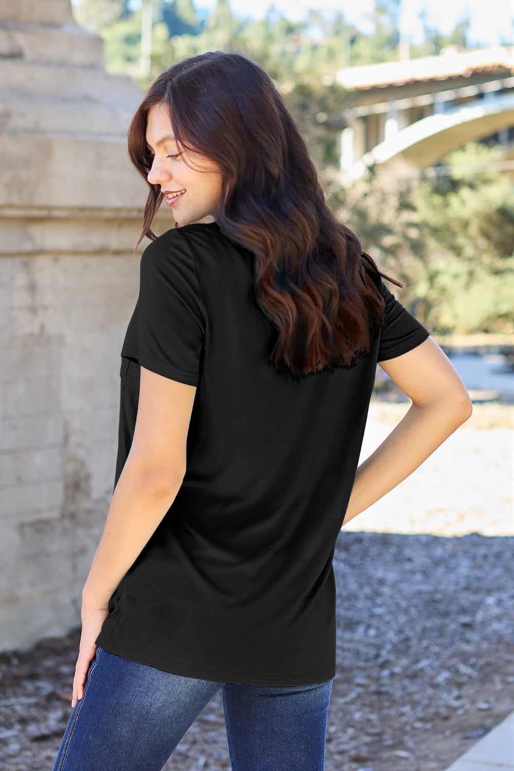 Basic Bae Bamboo Full Size V-Neck Short Sleeve T-Shirt-Angel Casuals