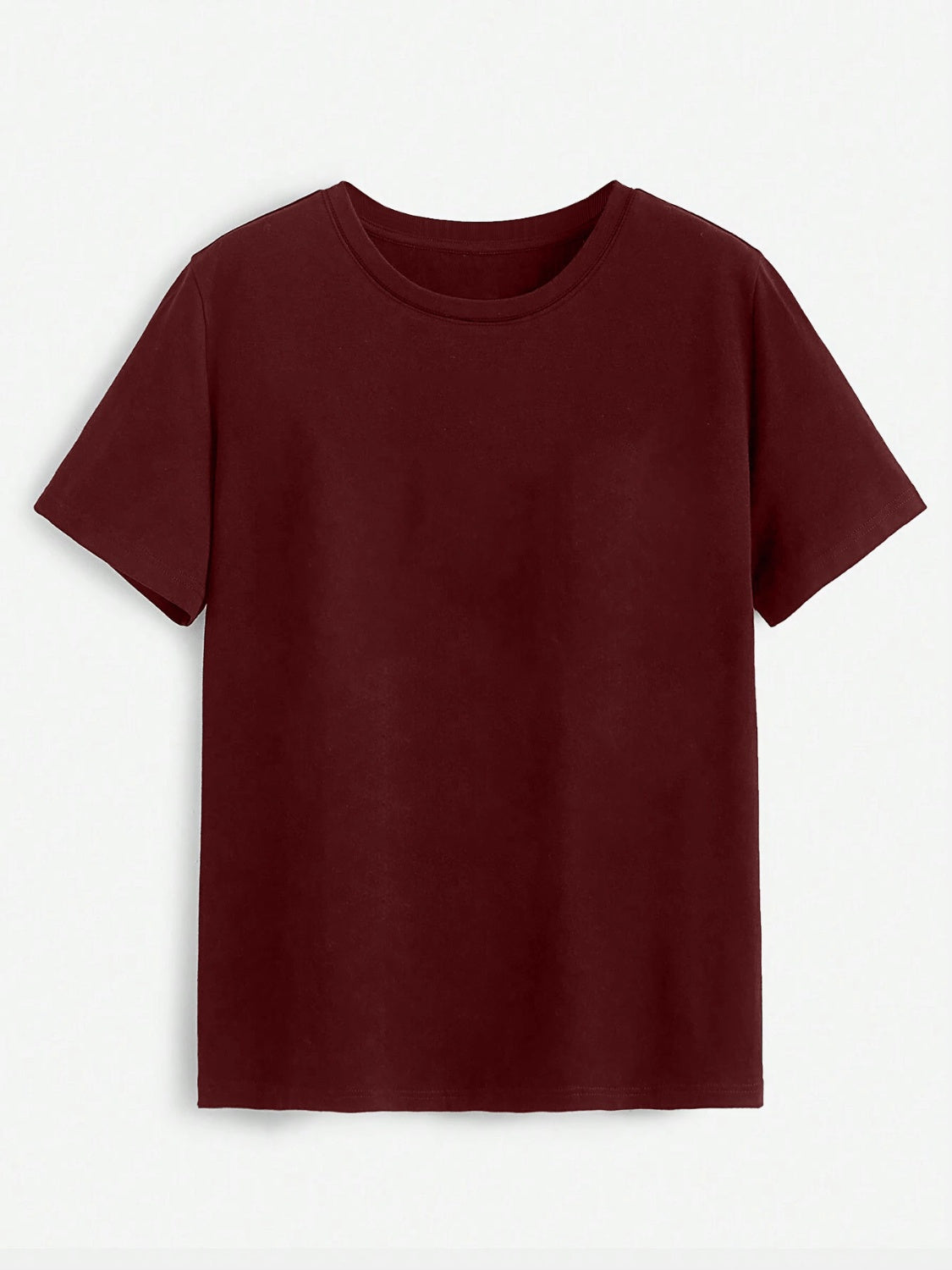 Rose Round Neck Short Sleeve T-Shirt-Angel Casuals