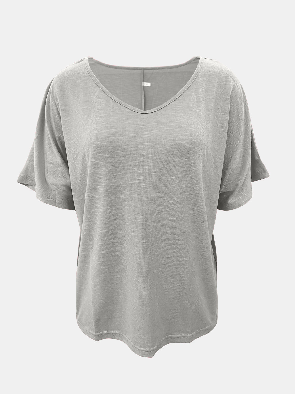 Full Size Scoop Neck Short Sleeve T-Shirt-Angel Casuals