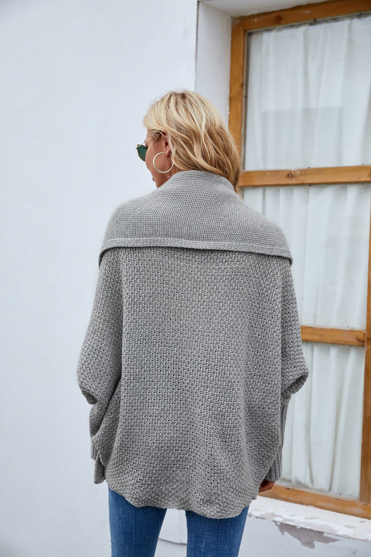 Open Front Long Sleeve Cardigan-Angel Casuals