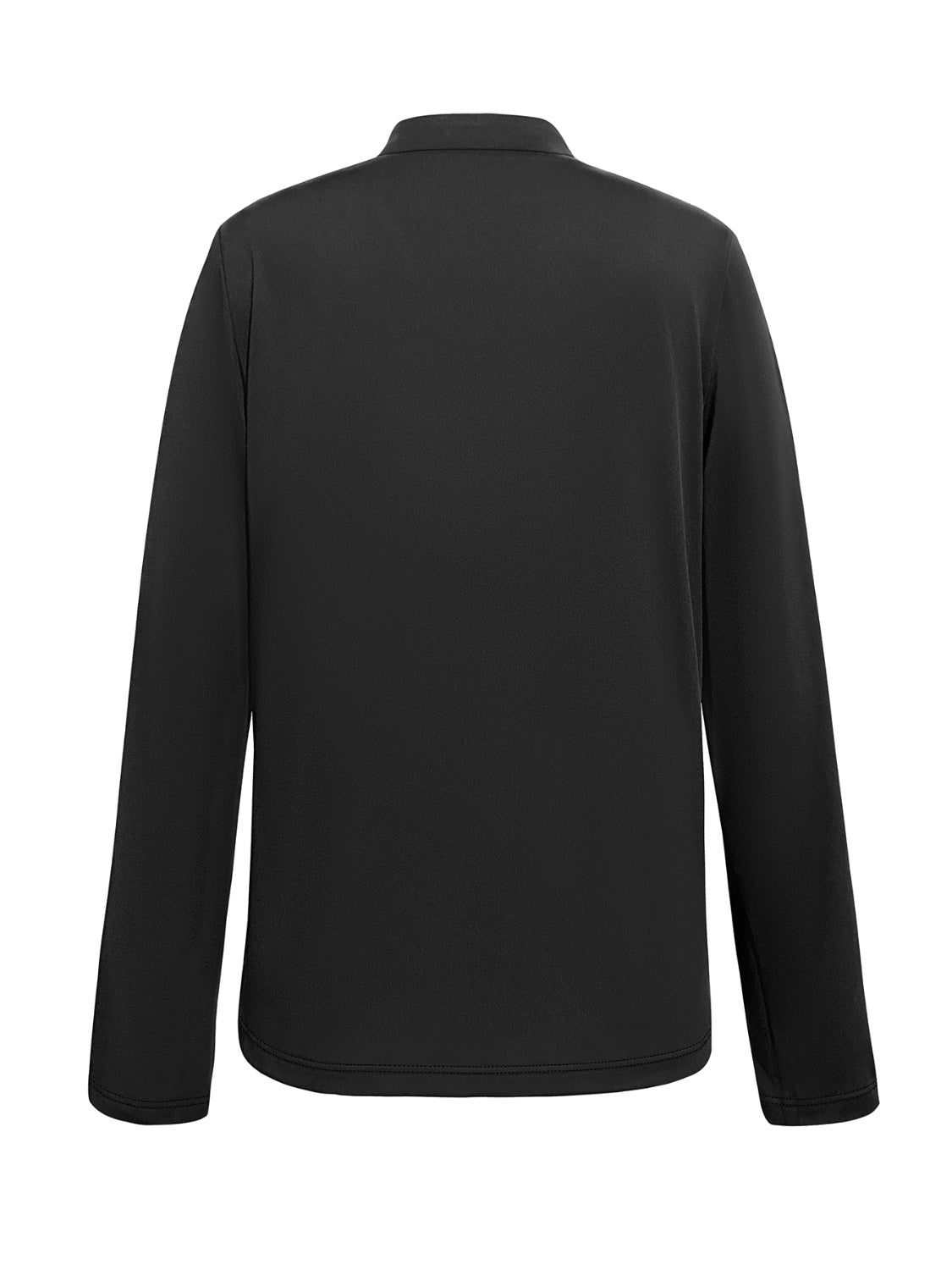 Decorative Button Notched Long Sleeve T-Shirt-Angel Casuals