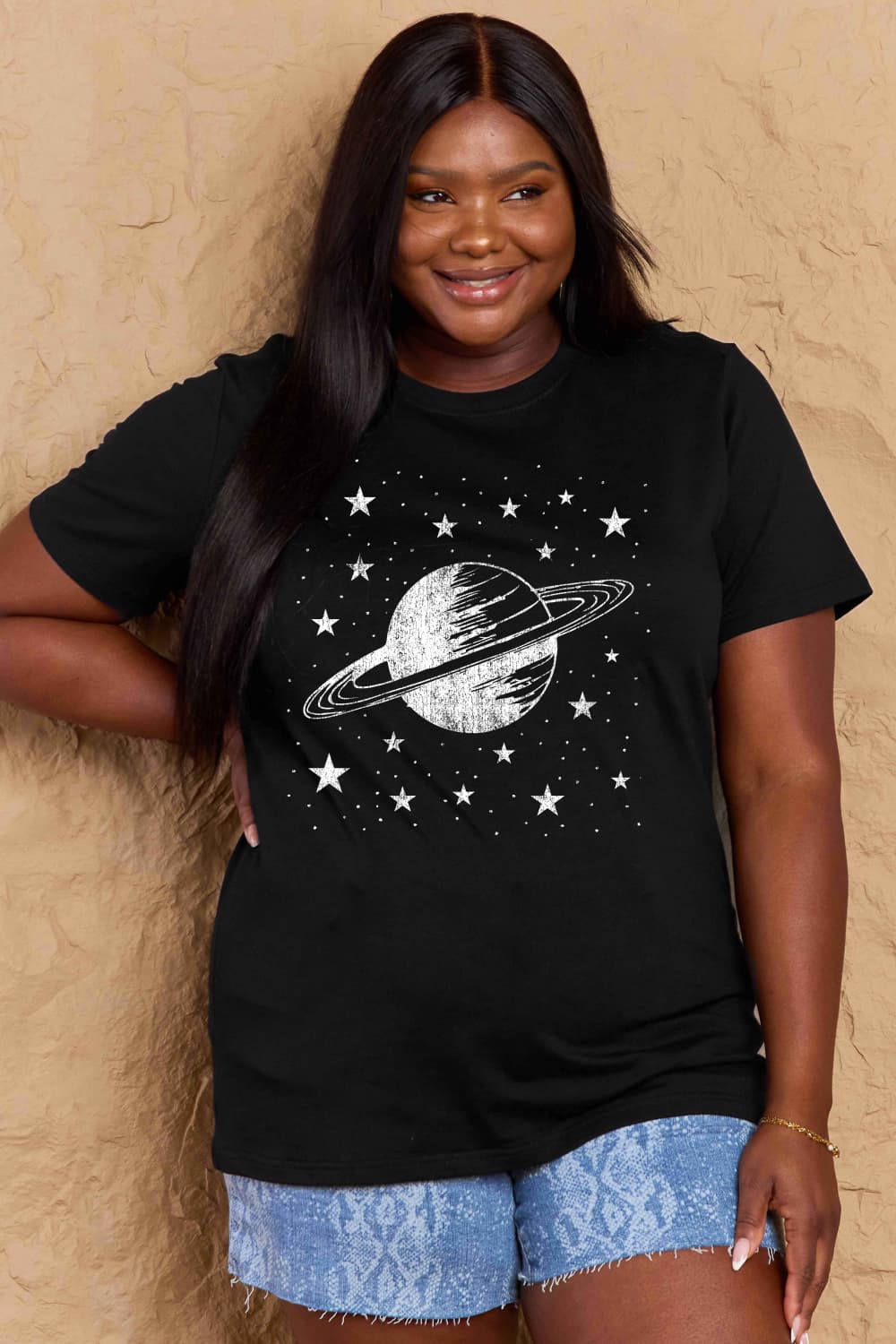 Simply Love Full Size Planet Graphic Cotton T-Shirt-Angel Casuals