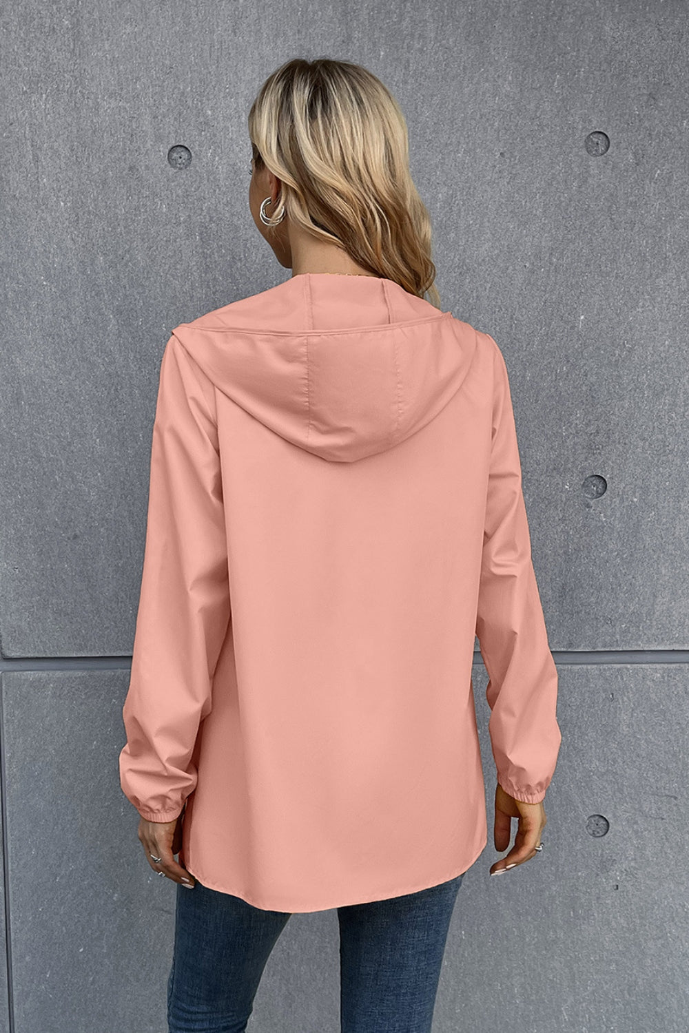 Ivy Lane Zip Up Long Sleeve Hooded Watertight Jacket-Angel Casuals